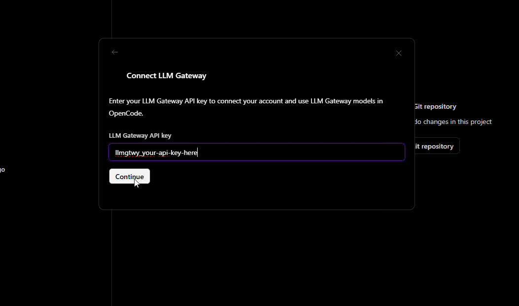 Connect OffRail — enter API key